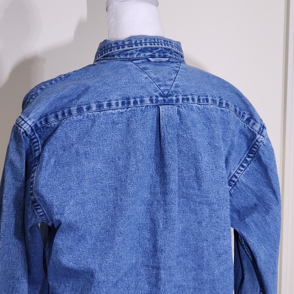🔥Vintage🔥Tommy Hilfiger Denim Button-up Jeans Shirt Women's Size XL - Picture 5 of 6
